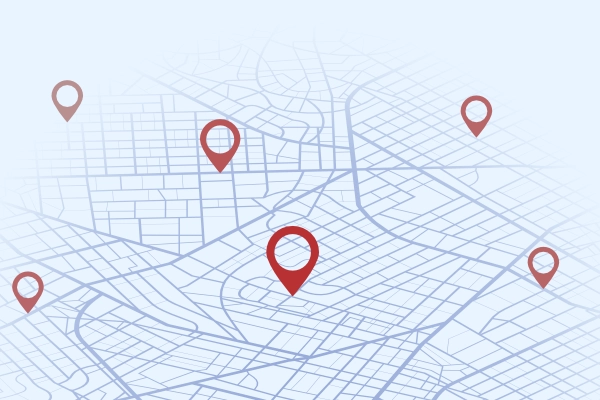 Location Pins On Map 600X400